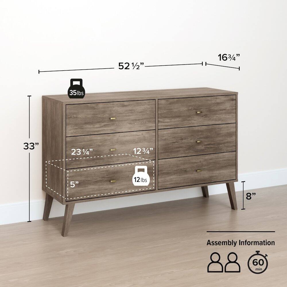 52 1/2"  
16 3/4"  
35 lbs  
33"  
23 1/4"  
12 3/4"  
5"  
12 lbs  
8"  
Assembly Information  
60 min