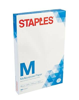Staples - 11" x 17" Multipurpose Paper, 20 lbs., 96 Brightness, 500/Ream (05033) - White