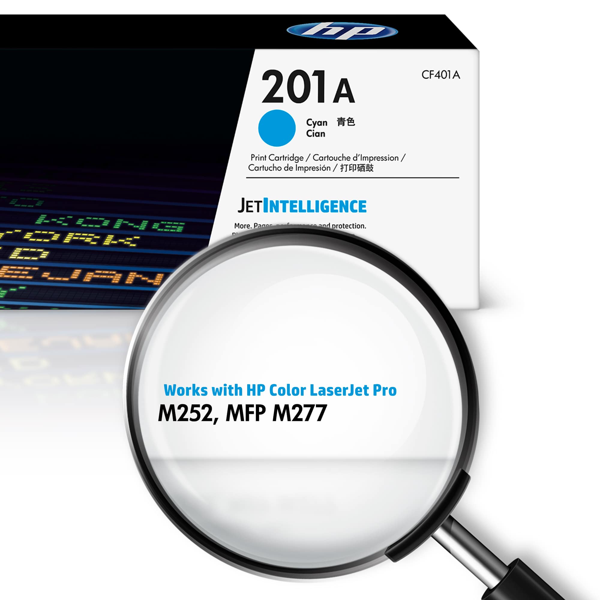 Alt View 1. HP - 201A Standard Capacity Toner Cartridge - Cyan.