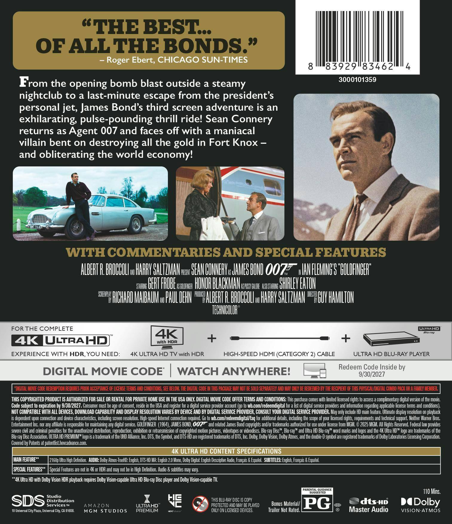 Back. Goldfinger (4K Ultra HD + Digital) [UHD].
