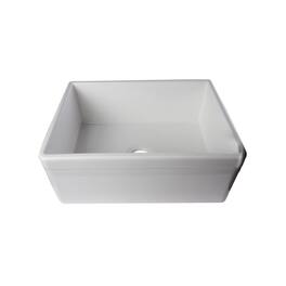 Alfi - brand 26 Decorative Lip Apron Single Bowl Fireclay Farmhouse Kitchen Sink - White