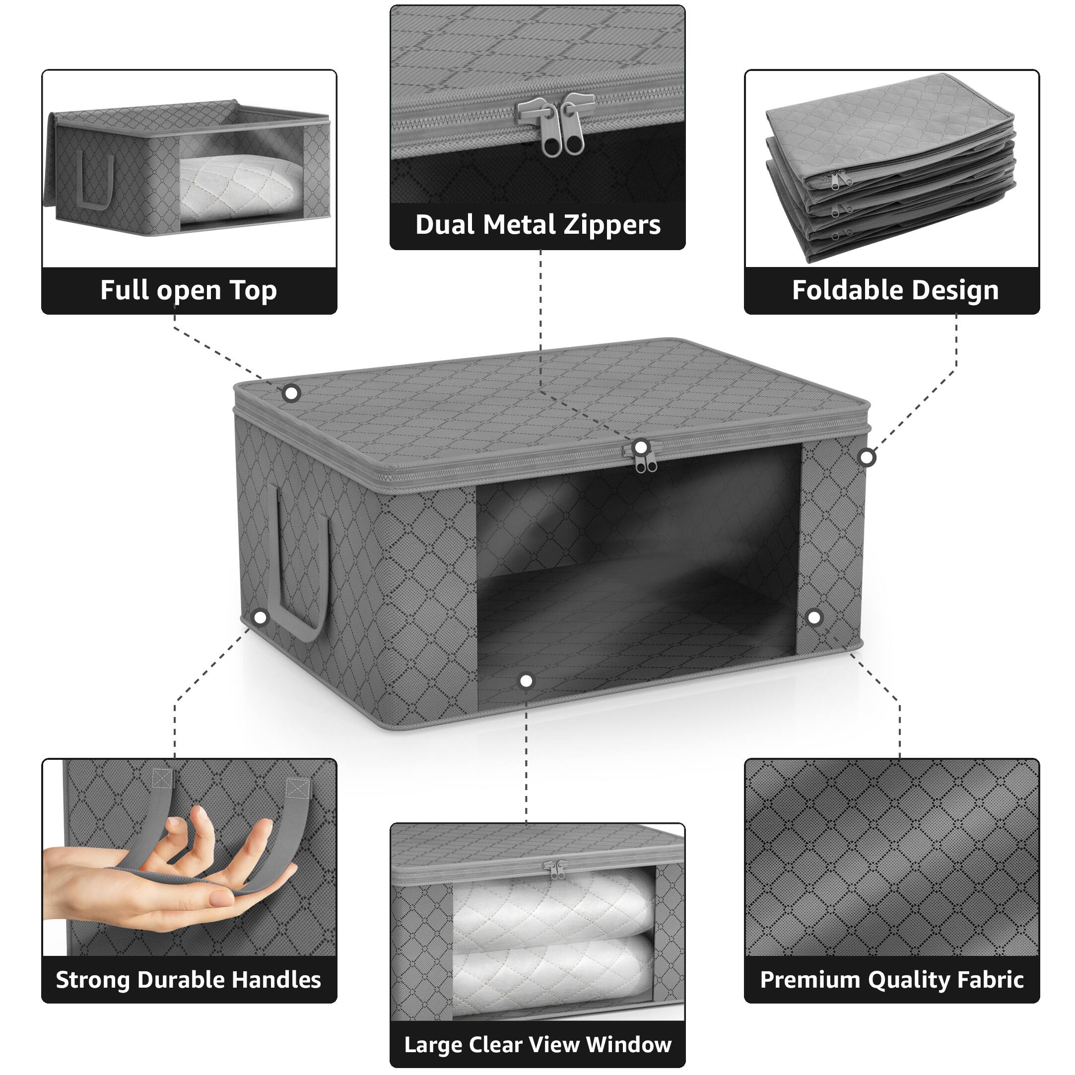 - Full open Top
- Dual Metal Zippers
- Foldable Design
- Strong Durable Handles
- Large Clear View Window
- Premium Quality Fabric