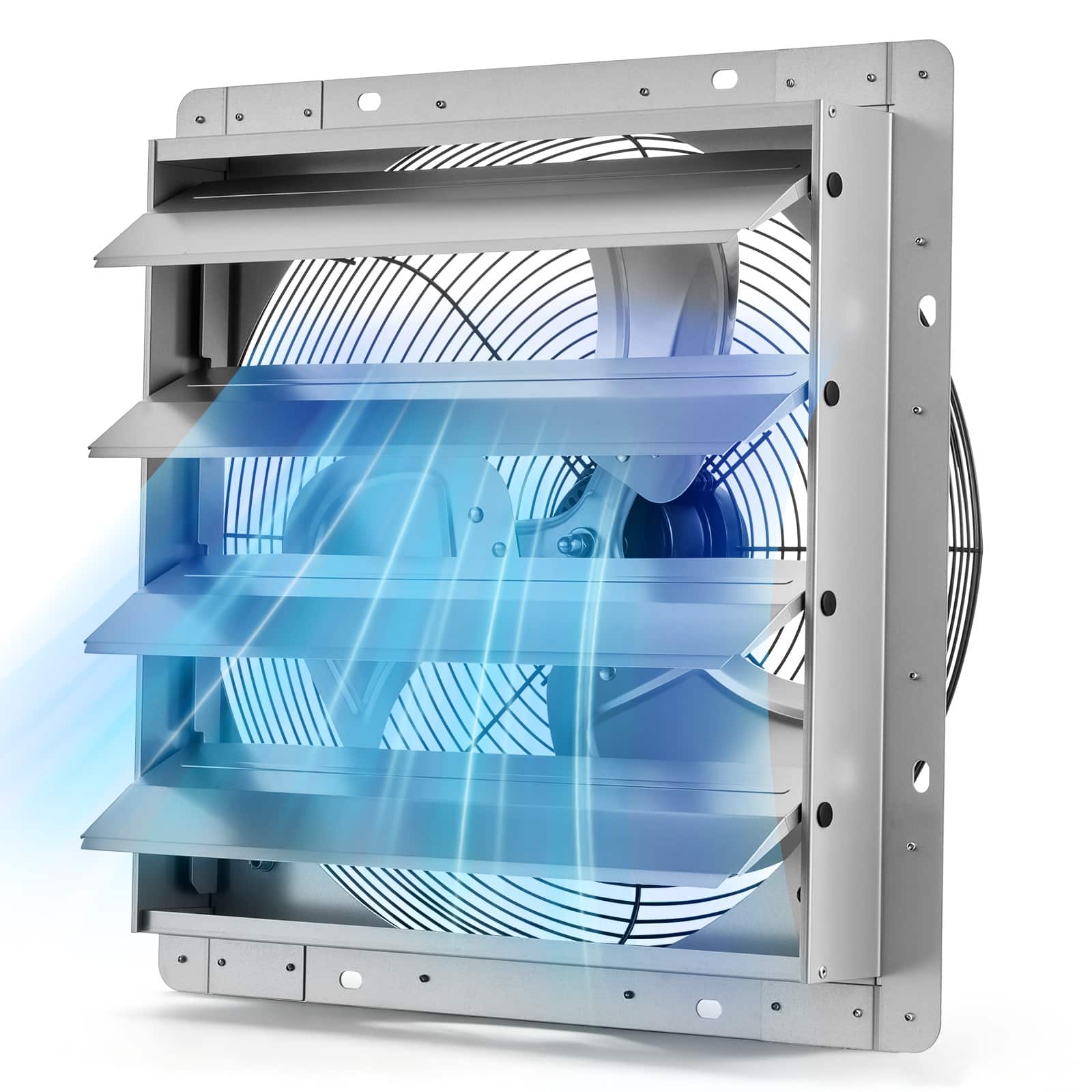 VEVOR - 16 Inch Shutter Exhaust Fan Wall Mounted Automatic Louvers Sturdy Steel Housing, 2438 CFM Low Noise, AC Motor - Silver price history on PriceWatchPro