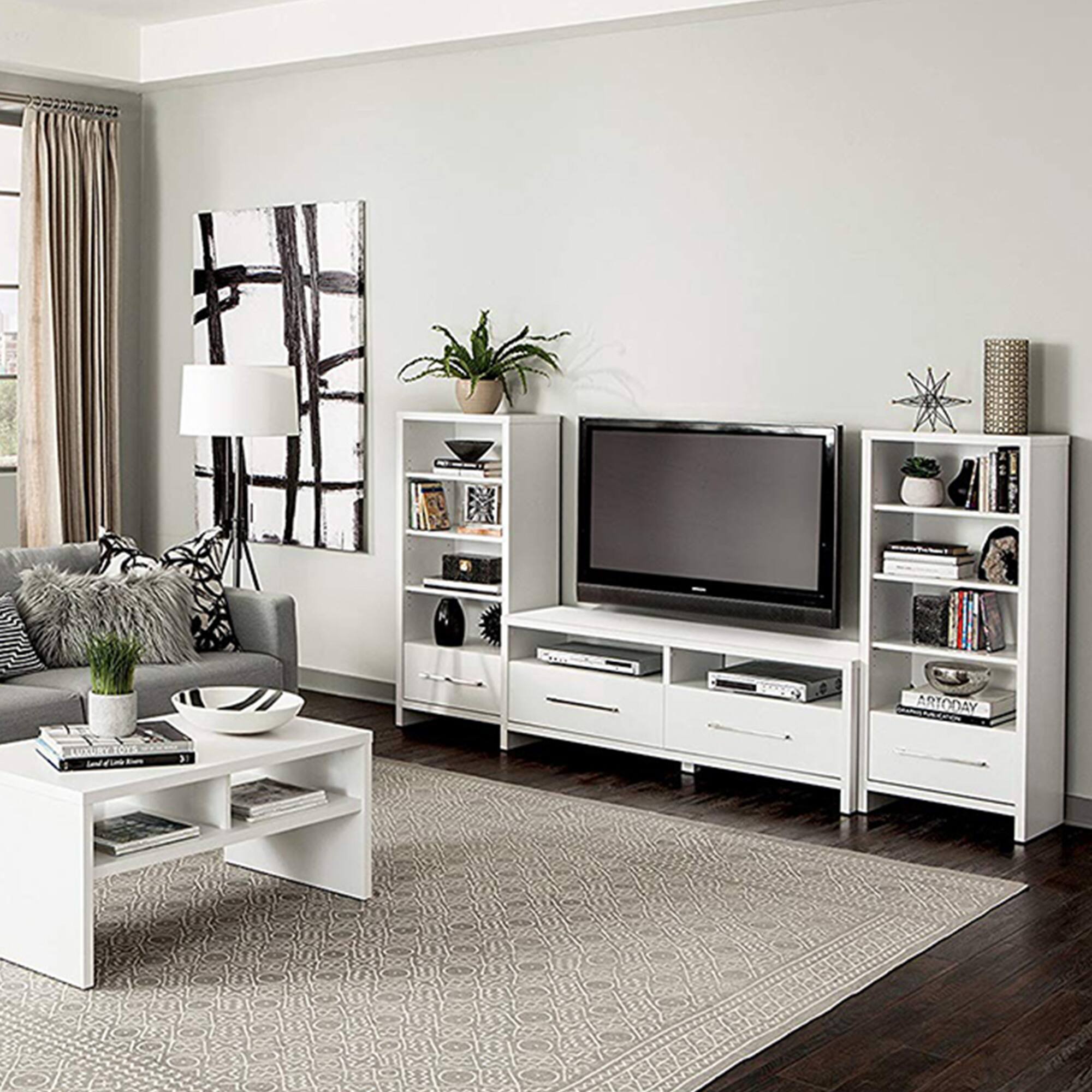 Alt View 10. ClosetMaid - ClosetMaid 165100 Decorative Media Storage Tower Bookcase with Drawer, White.