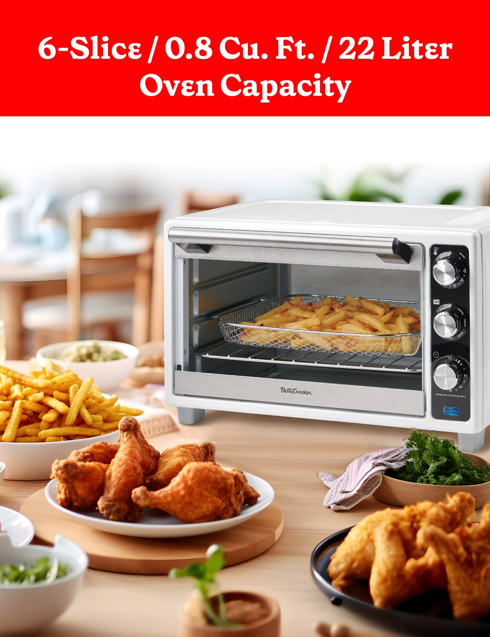 6-Slice / 0.8 Cu. Ft. / 22 Liter Oven Capacity