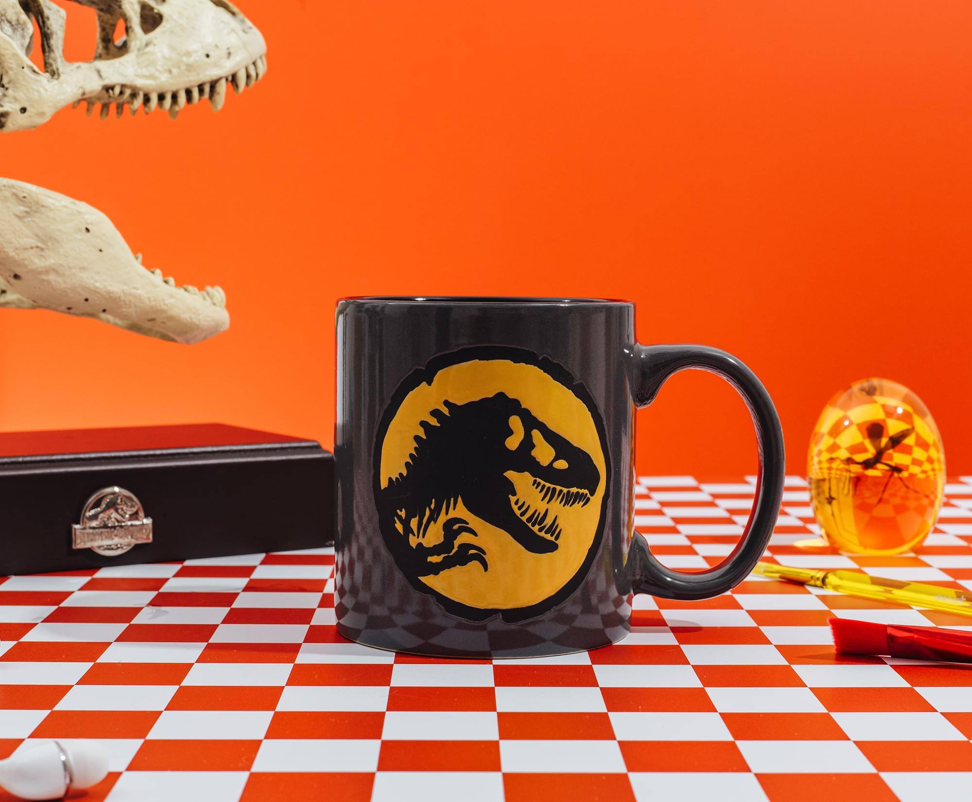 Alt View 10. Silver Buffalo - Jurassic World Dominion T-Rex Textured Logo Wax-Resist Ceramic Mug | 20 Ounces - Multi-Colored.