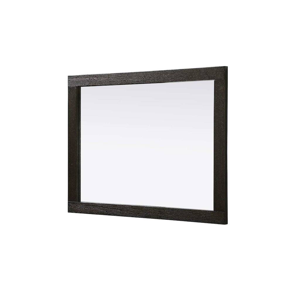 Alt View 1. Elegant Kitchen and Bath - Noah Wooden Rectangle Mirror 27 x 36 in Chocolate Oak - Chocolate Oak.