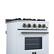 Alt View 11. Forno Appliances - Breno 2.3 Cu. Ft. Freestanding Gas Range with Antique Brass Accents - White.