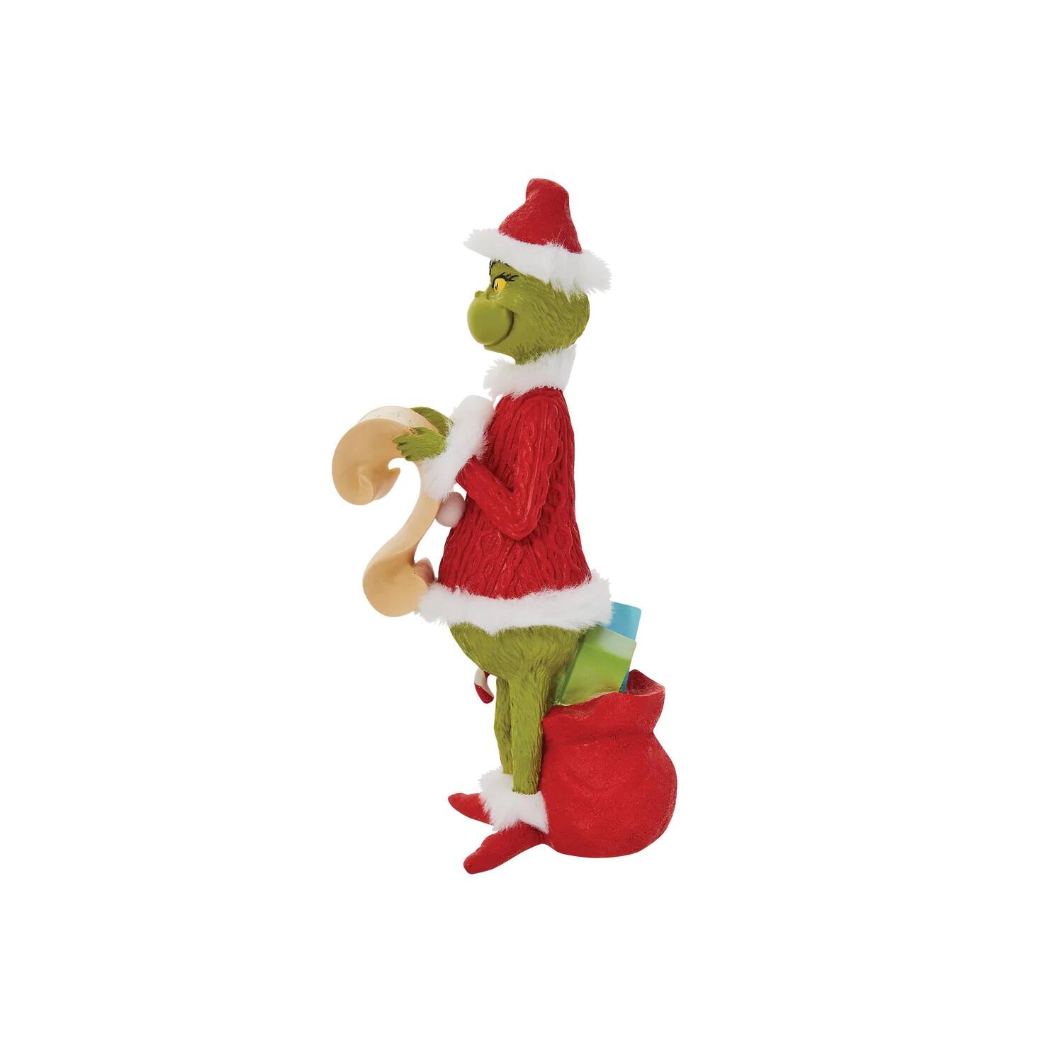 Alt View 2. Department 56 - Department 56 Dr Seuss Grinch Checking His List Christmas Figure #6010972 - Red.