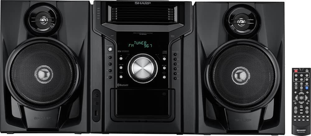 Sharp 240W 5-Disc Mini Shelf System with cassette and Bluetooth 1
