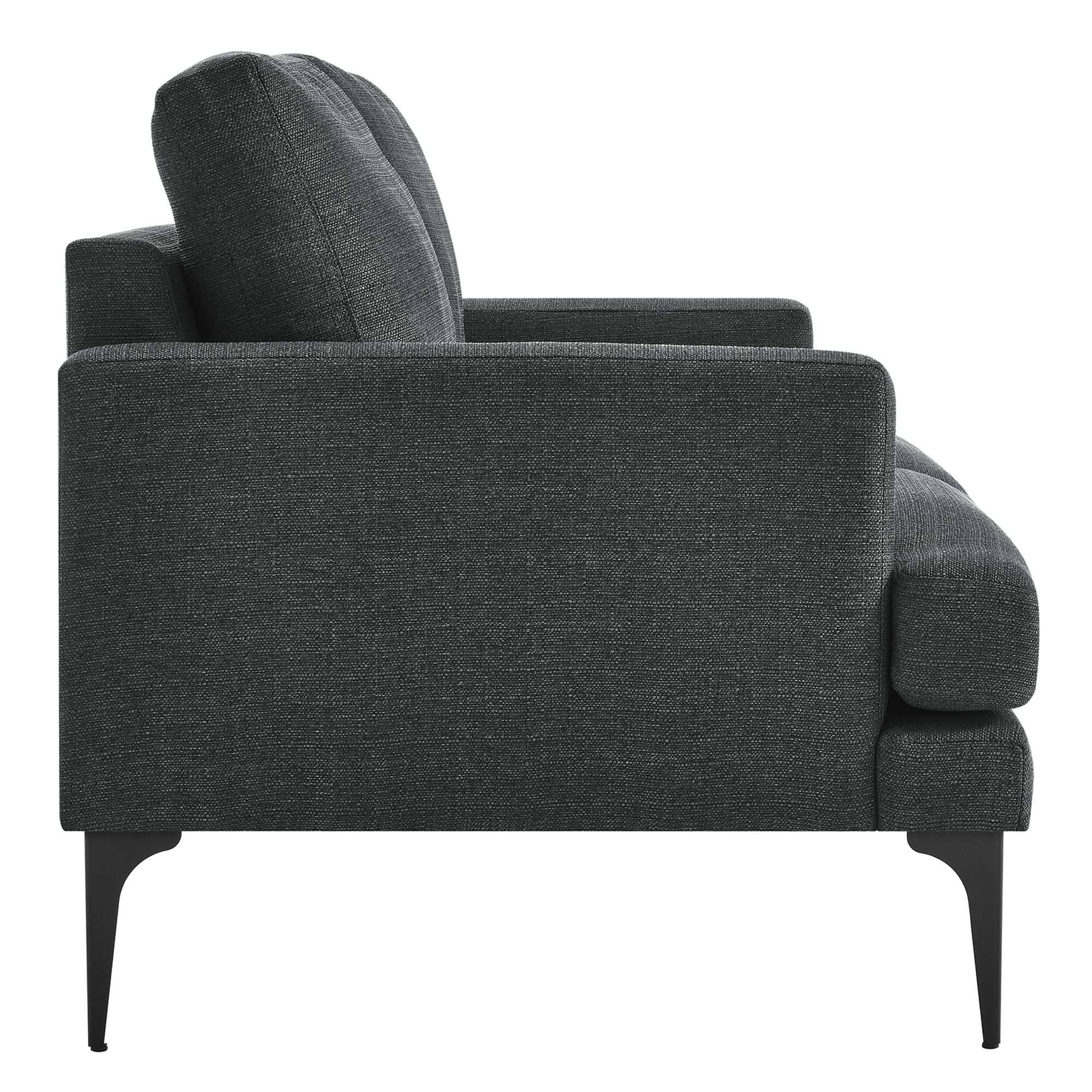 Alt View 1. Modway - Evermore Upholstered Fabric Loveseat by Modway - Gray.