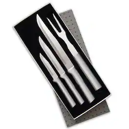 Rada - 4 Piece Prepare then Carve Knife Set with Gift Box, Handles - Silver