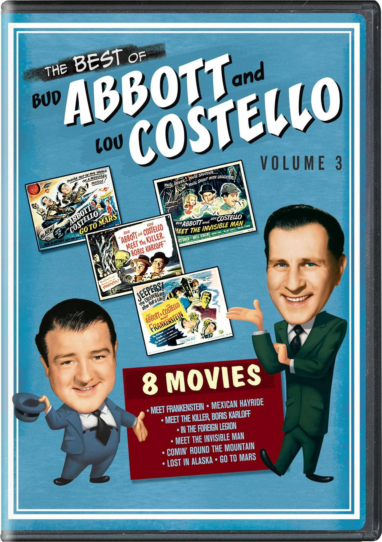Front. The Best of Bud Abbott and Lou Costello: Volume 3 (DVD New Box Art) [DVD].