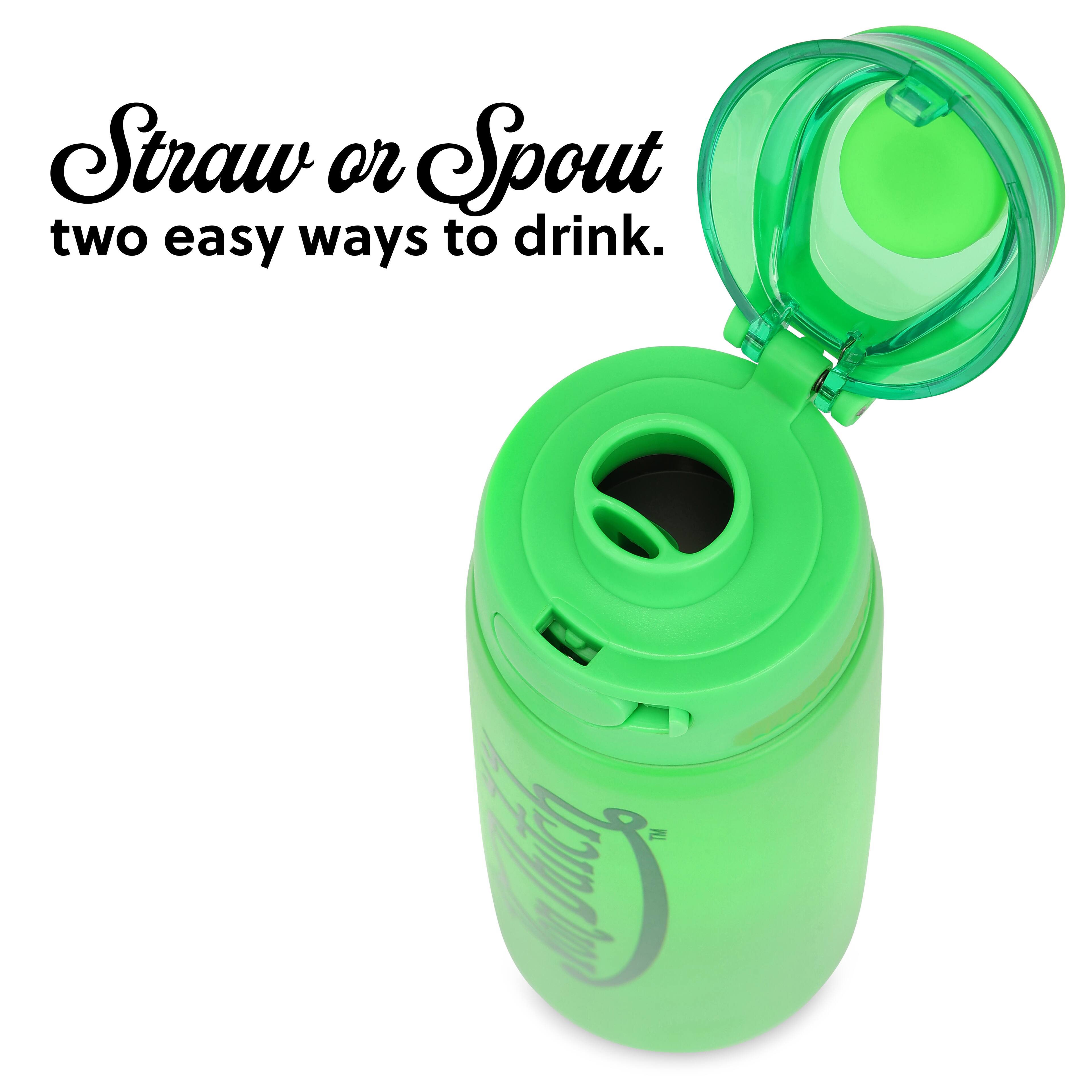 Straw or Spout  
two easy ways to drink.