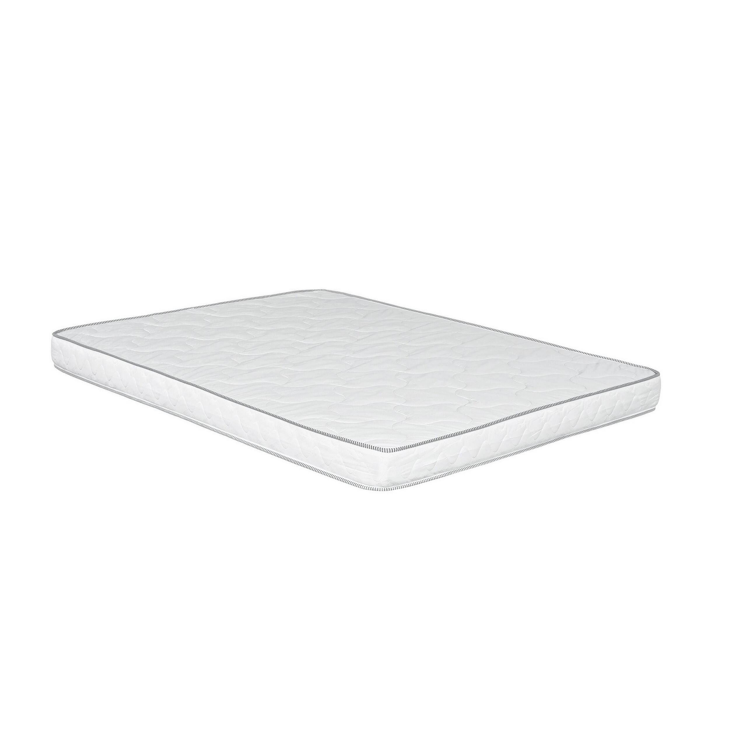 Front. Manhattan Lane - Sofi 6 Inch Full Size Reversible Mattress, Double Quilting, PU Foam Core - White.
