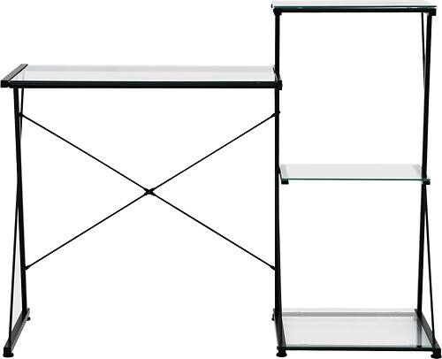 Front Standard. Sauder - Beginnings Tiered Computer Desk - Black.