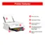 Printer Features:

1. Print, Copy, Scan
2. Auto Duplex Printing
3. Print on a Variety of Media Types (200 Sheets Plain Paper or 20 Sheets 4" X 6" Photo Paper)
4. Built-In SD Memory Card Reader
5. Calon - d - 1 L 3 2 3 4 5