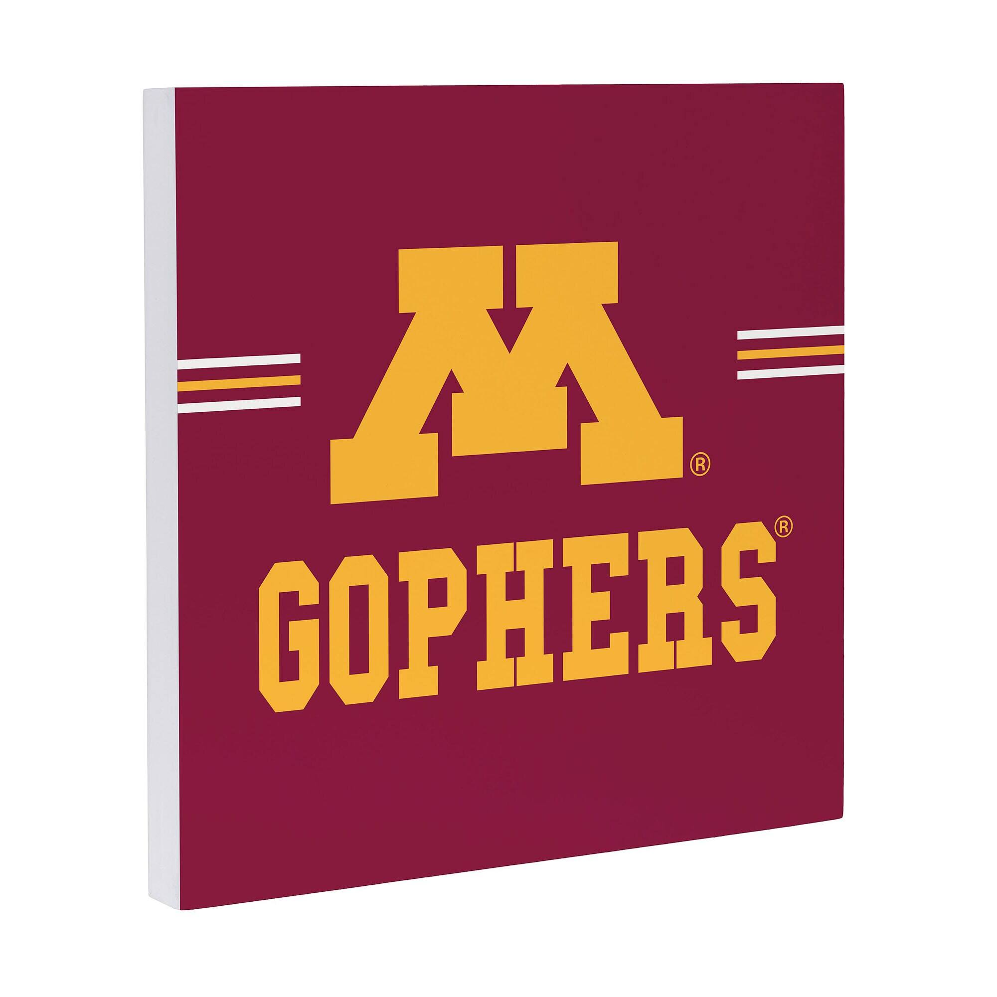 Alt View 1. Evergreen Enterprises - Minnesota Golden Gophers 12" x 12" Wood Wall Sign - Multicolor.