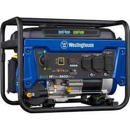 Westinghouse - 4,650/3,600-Watt Dual Fuel Gas and Propane Powered Portable Generator with Recoil Start - Blue
