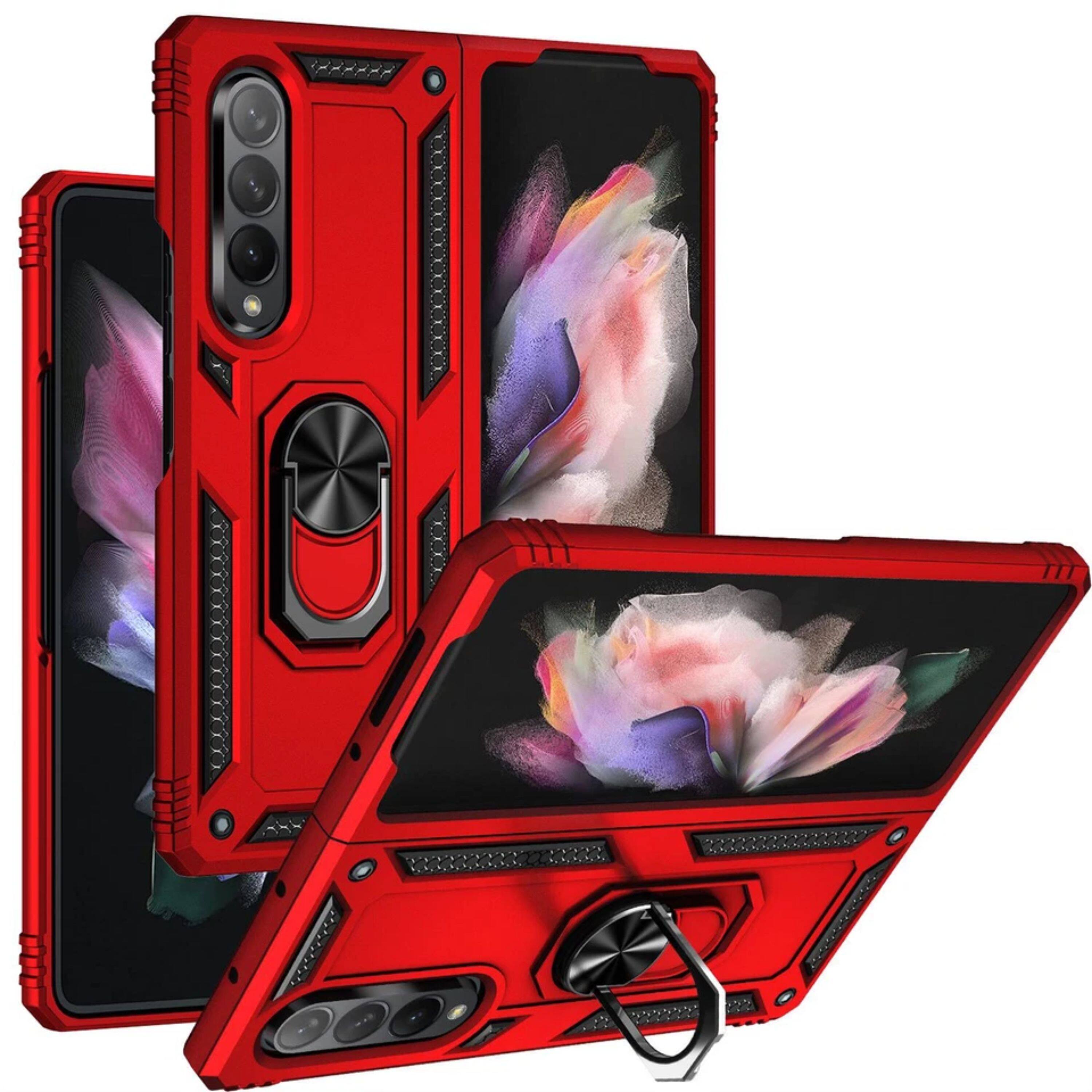 Kitcheniva - Phone Cover Shockproof Foldable Kickstand For Samsung Galaxy Z Fold 4 - Red price history on PriceWatchPro