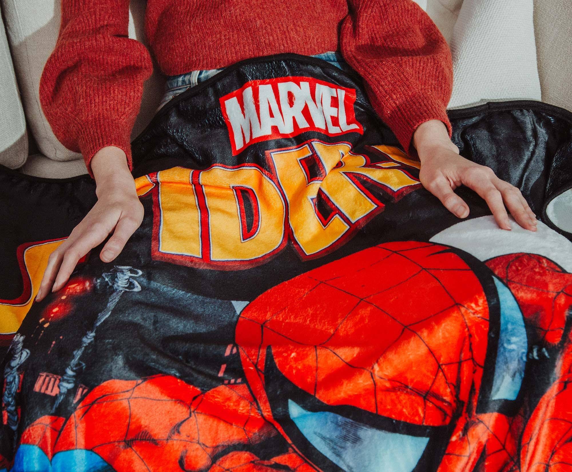 Alt View 5. Surreal Entertainment - Marvel Comics Spider-Man: One More Day Fleece Throw Blanket | 45 x 60 Inches - Red.