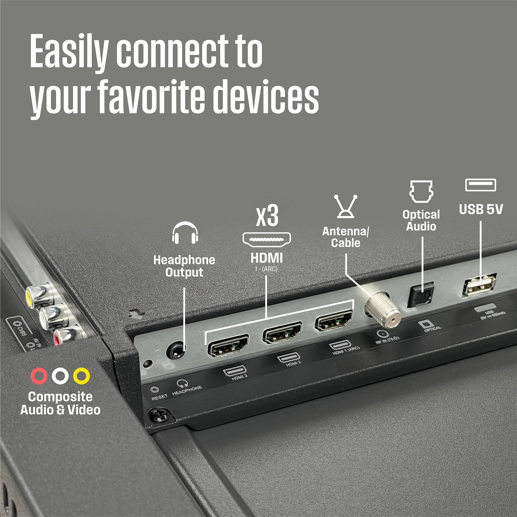 Alt View 3. Westinghouse - 24" HD Smart Roku TV - Black.