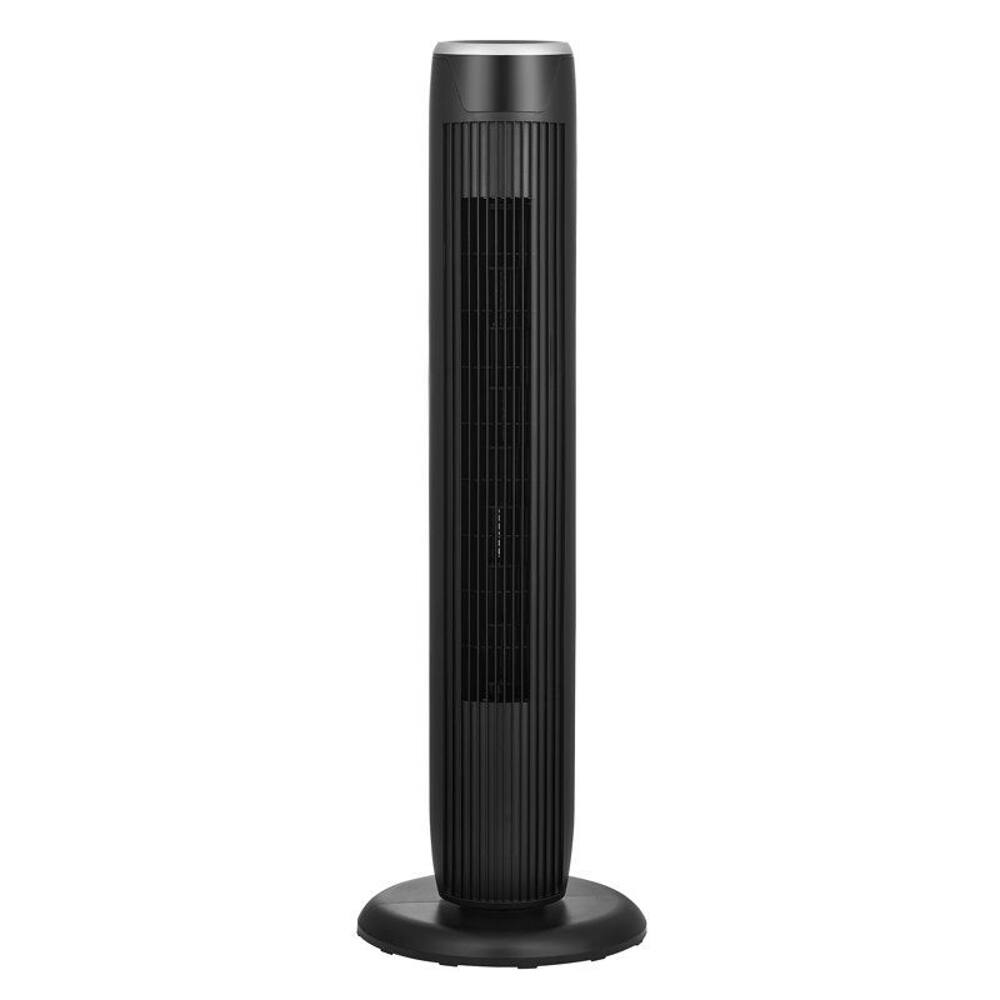 Front. Loheer - Loheer 36 Inch Tower Fan Oscillating Cooling Fan with Remote Black.