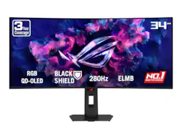 ASUS - ROG Strix 34" QHD 2K 1440p 280Hz G-Sync HDR500 0.03ms USB-C OLED Curved Gaming Monitor XG34WCDMS - Black