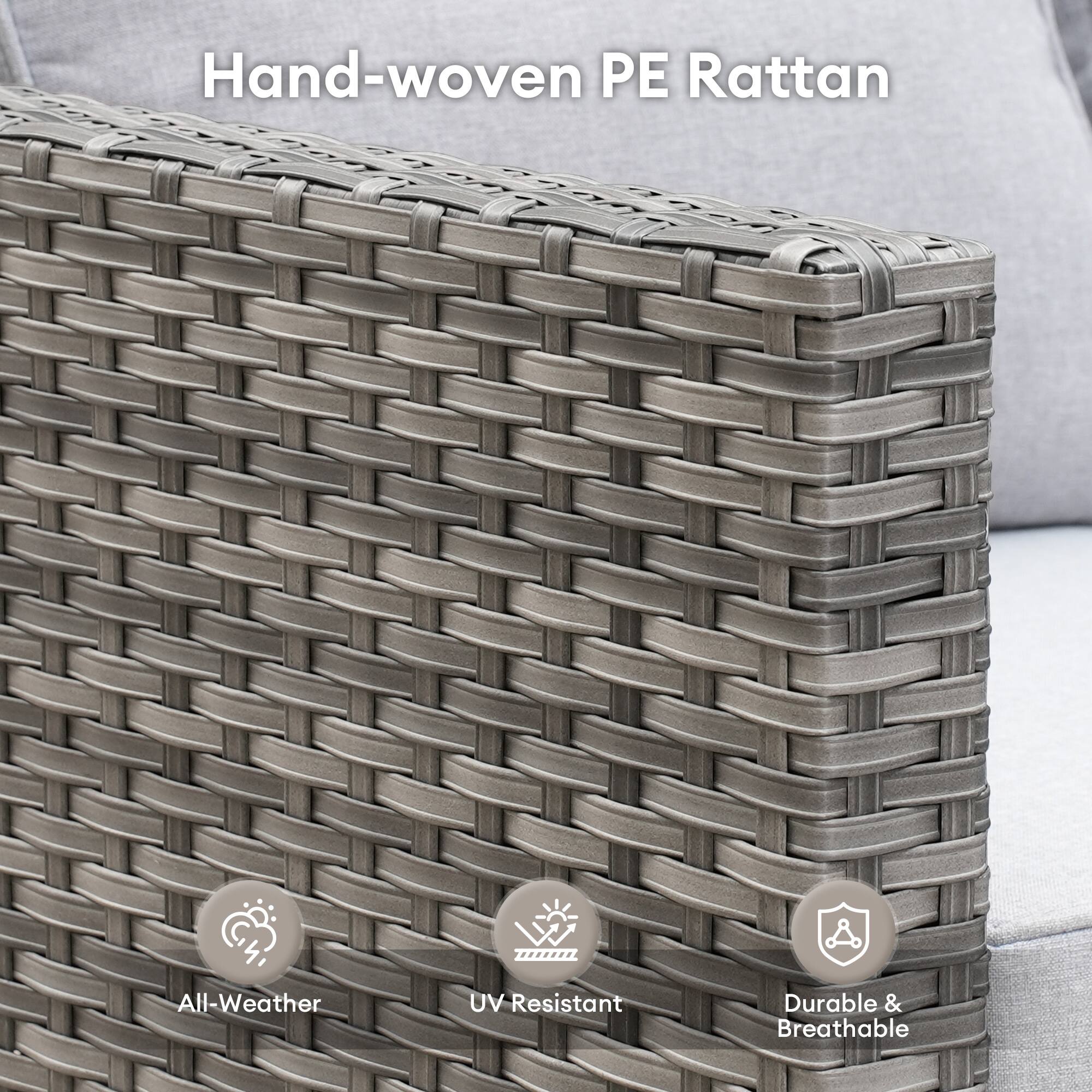 Hand-woven PE Rattan

- All-Weather
- UV-Resistant
- Durable & Breathable