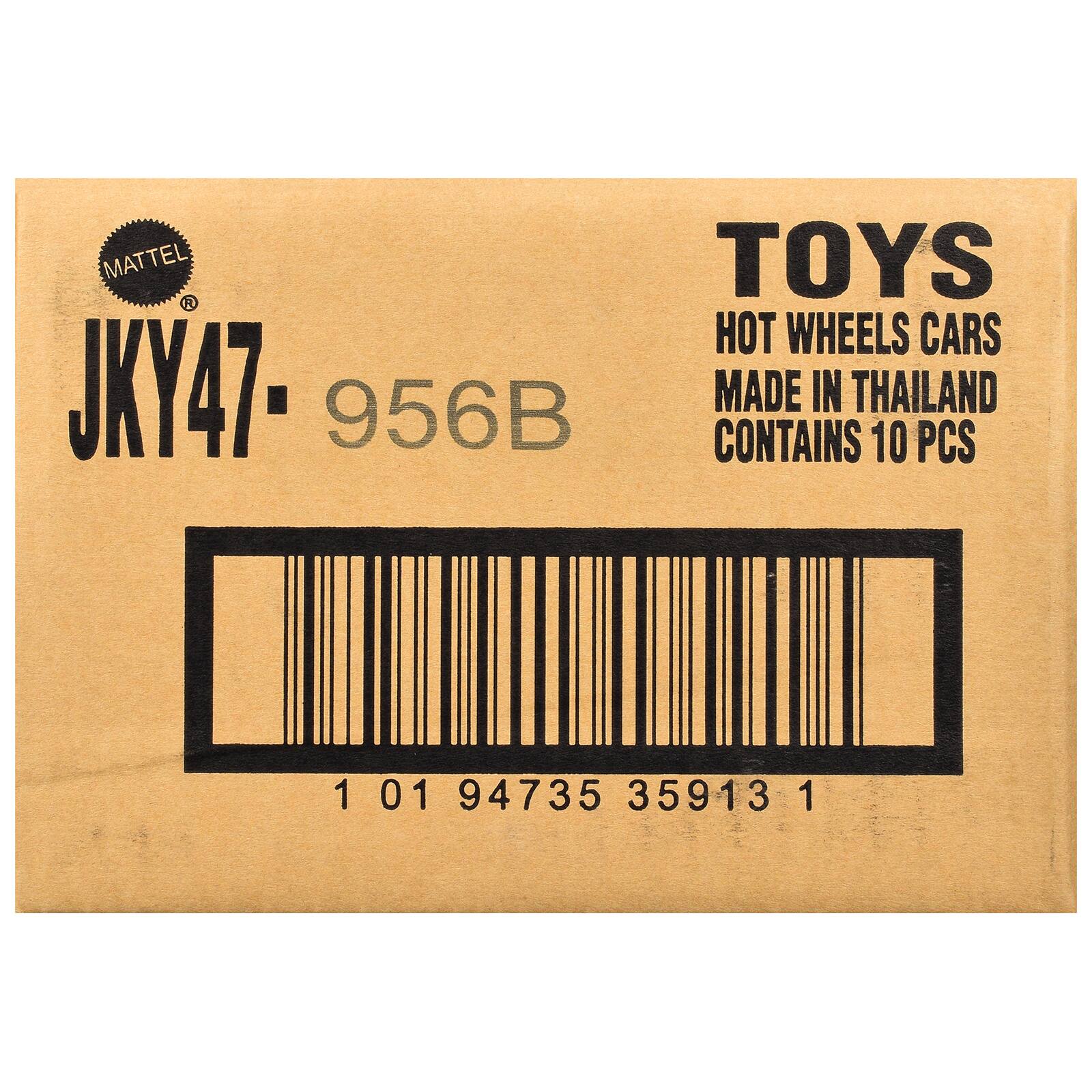 MATTEL TOYS  
HOT WHEELS CARS  
JNY47 956B  
MADE IN THAILAND  
CONTAINS 10 PCS  

1 01 94735 35913 1
