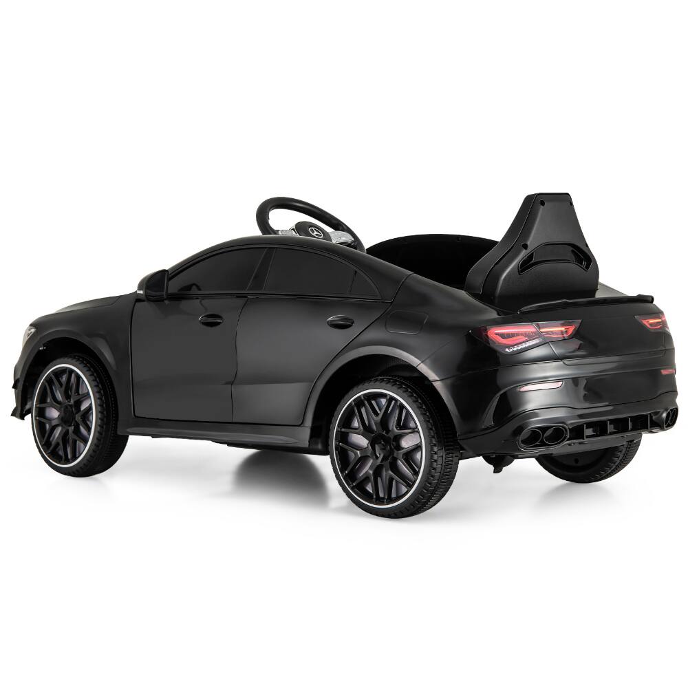 Back. SlickBlue - 12V Battery Kids Ride-On Luxury-Style Car with Remote - Black.