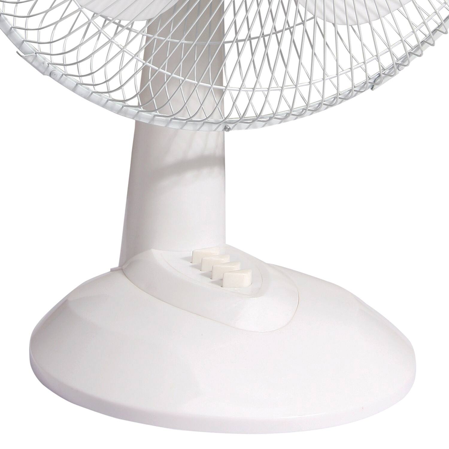 Alt View 2. Brentwood - 12-In. 3-Speed 32-Watt Oscillating Desk Fan - White.