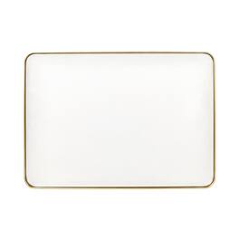 Elegant Decor - Contour Metal Rectangle Mirror 27x36 - Brass