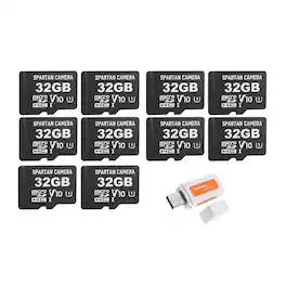 Spartan Camera - Spartan 32GB Micro Memory Card (10 Pack) with Adapter and Card Reader Bundle