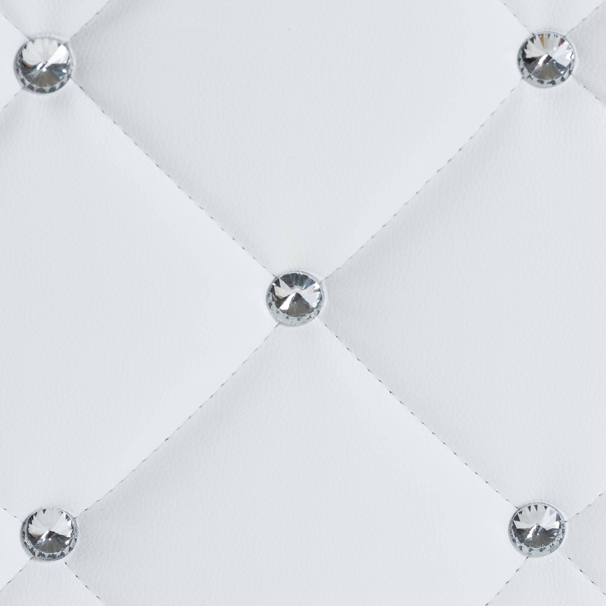 Alt View 1. Baxton Studio - Stacey Modern and Contemporary Faux Leather Upholstered Ottoman - White.