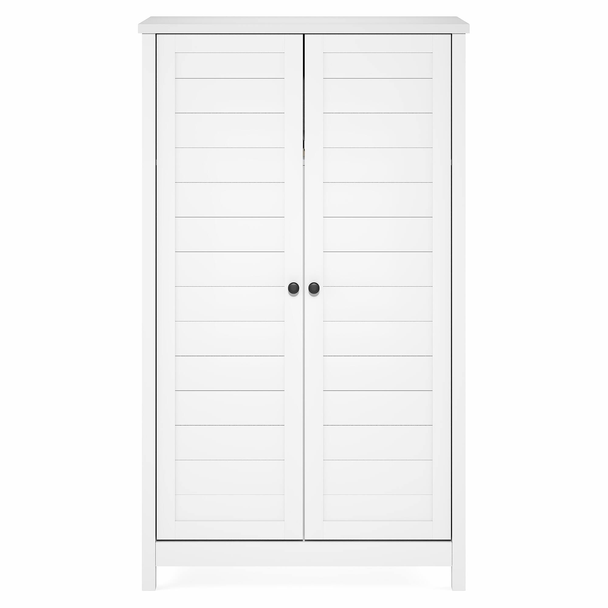 Alt View 7. Furinno - Robin Multipurpose Storage Cabinet, Pantry Cabinet, Kitchen Cabinet with 2 Doors, 60 H - White.