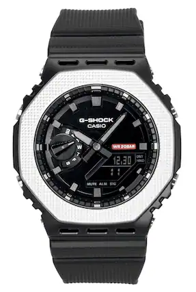 G-SHOCK CASIO SU &A 7 I W WR 20BAR
T OST F
12:30 HND
SIG
MUTE ALM