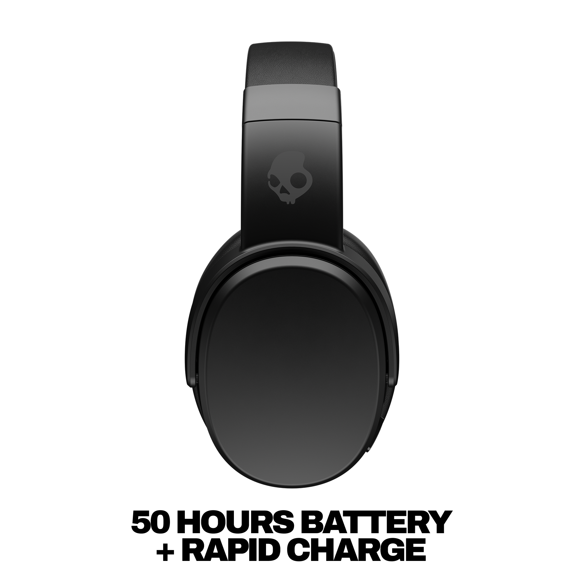 Angle. Skullcandy - Crusher 3.0 Wireless Over-the-Ear Heaphones - Black.