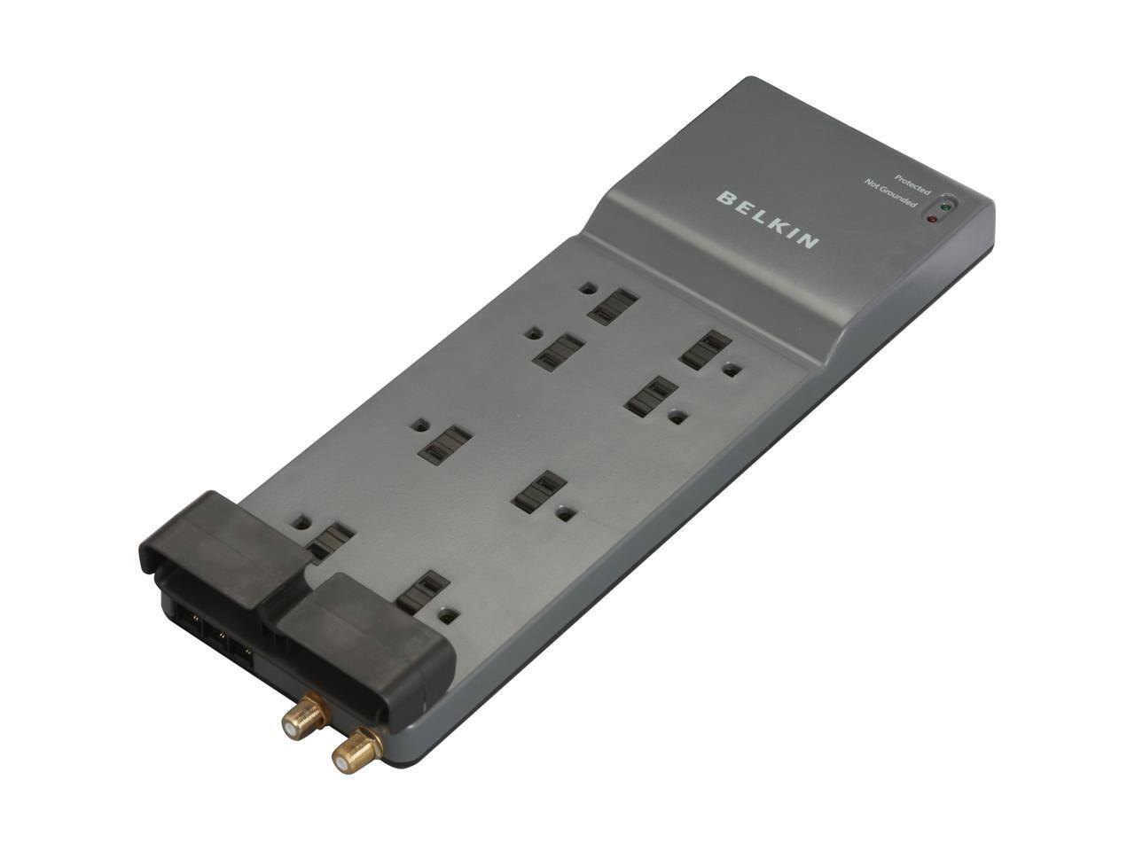 Belkin - BE108230-06 6 Feet 8 Outlets 3390 Joules Surge Suppressor with Coax Protection - Black price history on PriceWatchPro