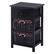 Alt View 17. Costway - Black Night Stand 3 Tiers 1 Drawer Bedside End Table Organizer Wood with 2 Baskets - Black.