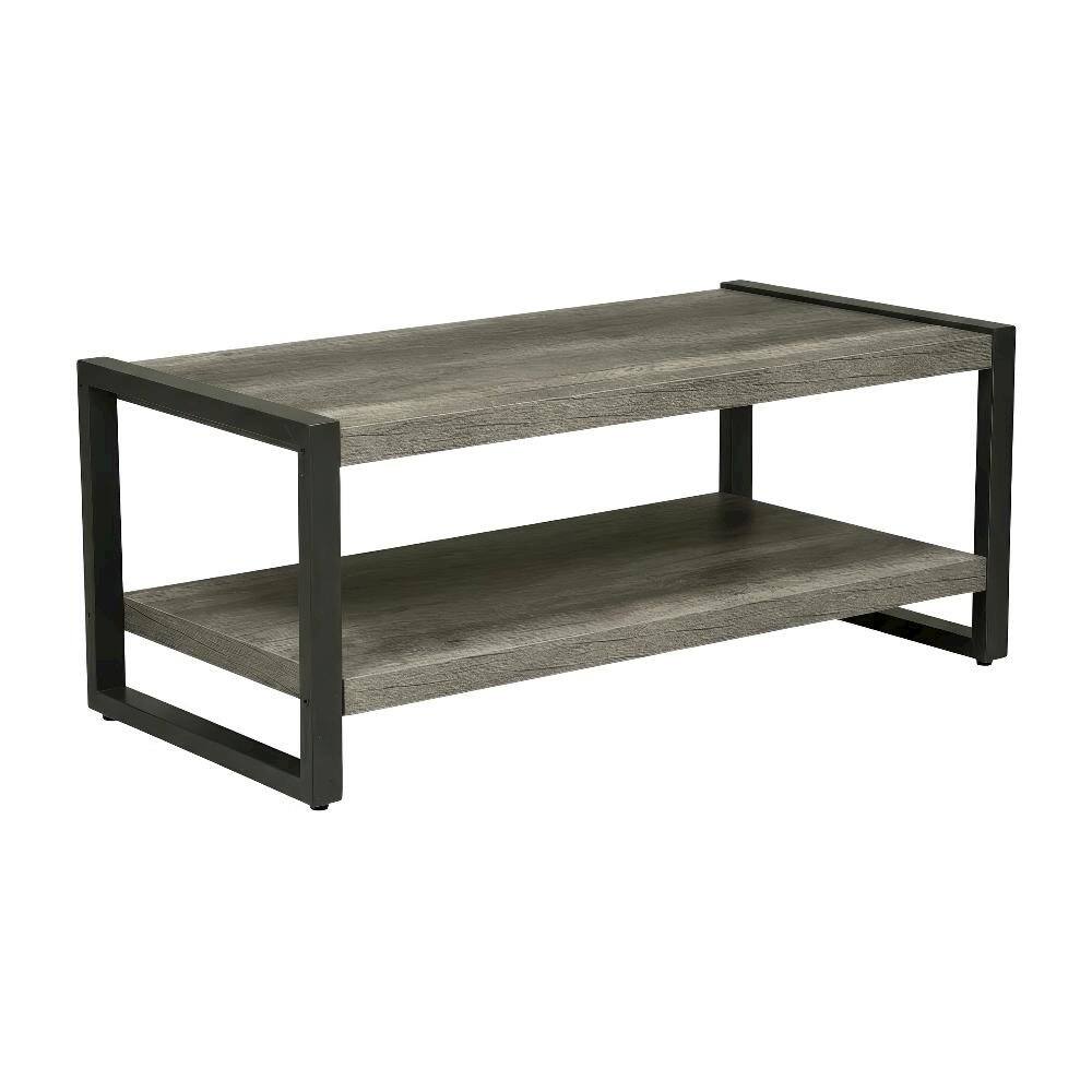 Angle. Starlight Canyon Home - Gray Coffee Table, Solid and Manufactured Wood Frame - Gray.