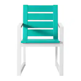 WestinTrends - Cape May HDPE Outdoor Patio Dining Arm Chair - Turquoise