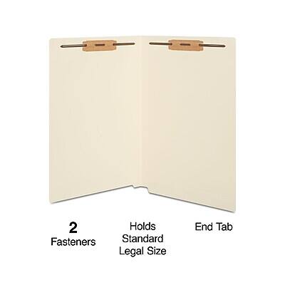 2 Fasteners  
Holds Standard Legal Size  
End Tab