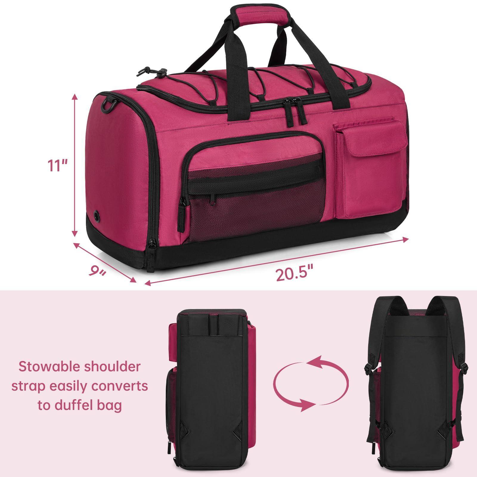 11" 9" 20.5"  
Stowable shoulder strap easily converts to duffel bag