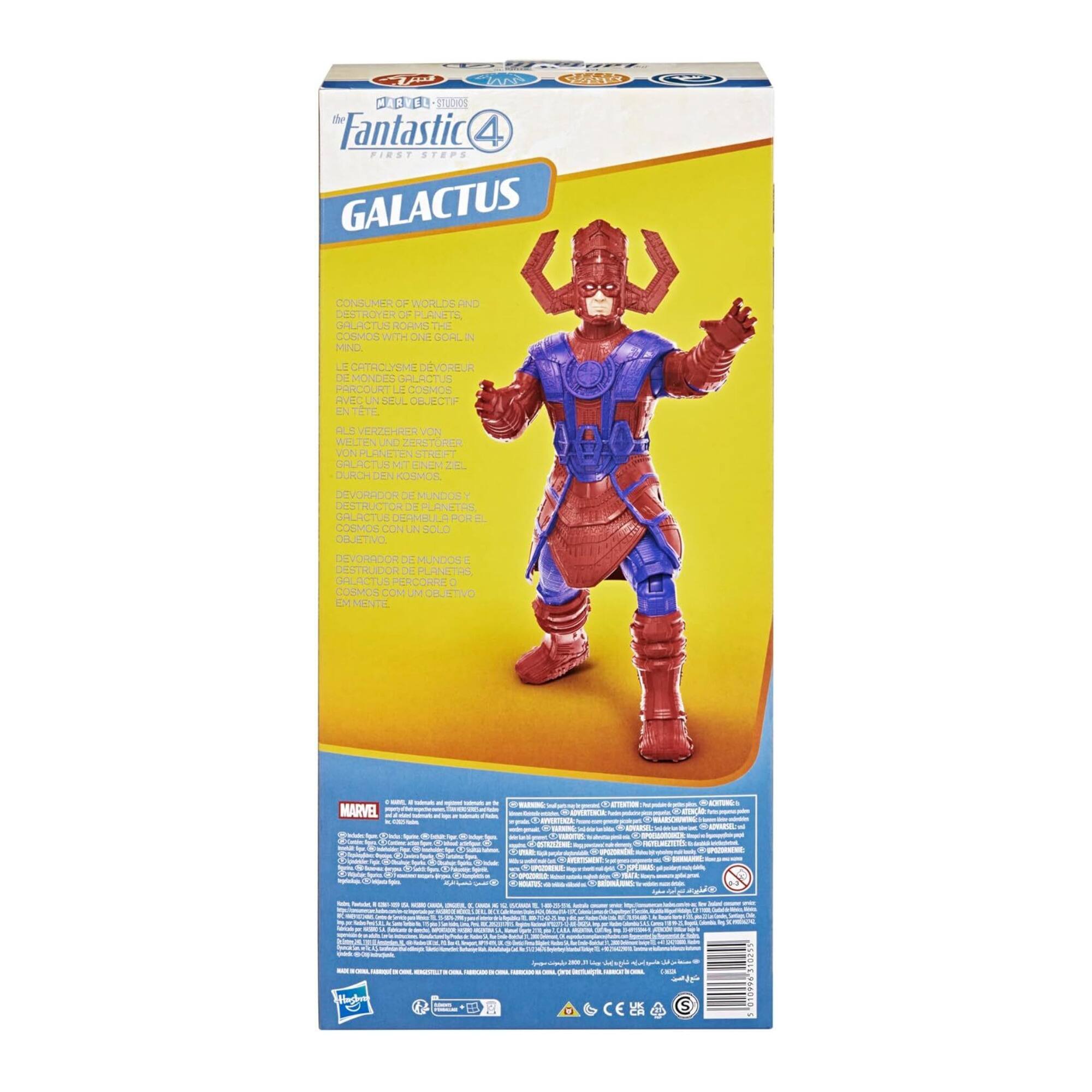 Sure, here is the corrected and grouped text from the image:

---

**Fantastic 4**  
**First Steps**  
**Galactus**

**CONSUMER OF WORLDS AND DESTROYER OF PLANETS**  
**CONSUMEUR DE MONDES ET DÉTRUITRE DE PLANÈTES**  
**DESTRUIDOR DE MUNDOS Y DESTRUIDOR DE PLANETAS**  
**CONSUMO DE MUNDOS E DESTRUIDOR DE PLANETAS**  
**CONSUMER OF WORLDS AND DESTROYER OF PLANETS**  
**CONSUMO DE MUNDOS E DESTRUIDOR DE PLANETAS**  
**CONSUMER OF WORLDS AND DESTROYER OF PLANETS**  
**CONSUMO DE MUNDOS E DESTRUIDOR DE PLANETAS**  
**CONSUMER OF WORLDS AND DESTROYER OF PLANETS**  
**CONSUMO DE MUNDOS E DESTRUIDOR DE PLANETAS**  
**CONSUMER OF WORLDS AND DESTROYER OF PLANETS**  
**CONSUMO DE MUNDOS E DESTRUIDOR DE PLANETAS**  
**CONSUMER OF WORL