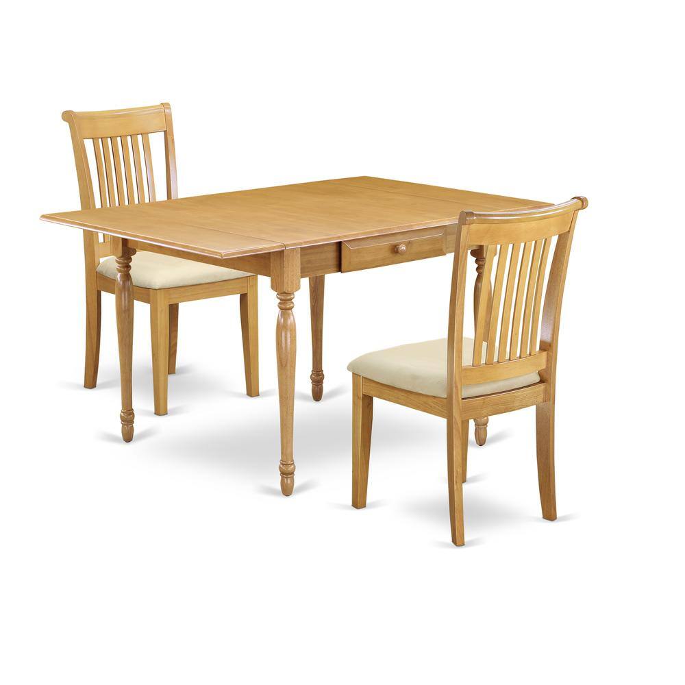 Left. East West Furniture - Dining Room Set Oak - Brown.