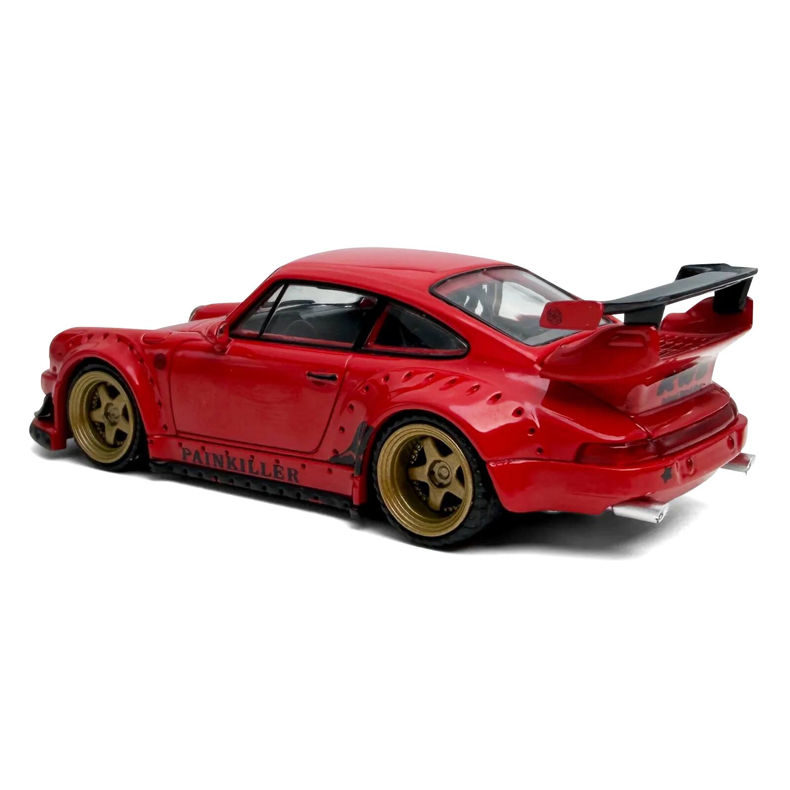 Alt View 2. Model Model - RWB 930 "Painkiller" Red 1/64 Diecast Model Car by Model Model.