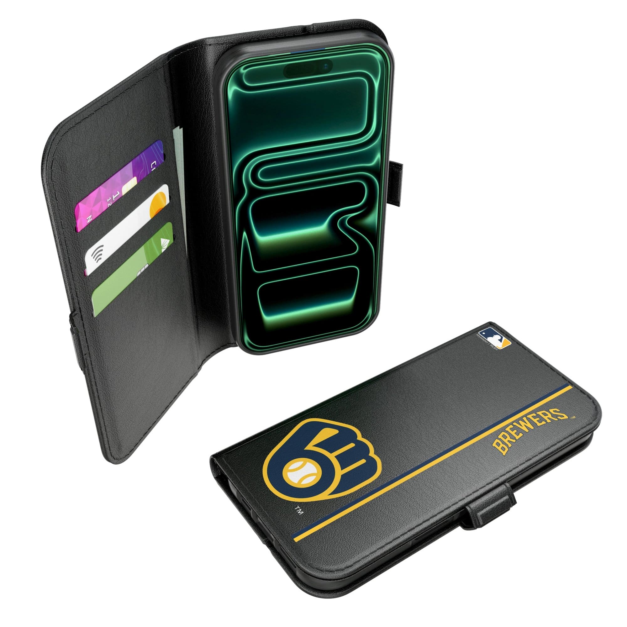 Keyscaper - MLB - Milwaukee Brewers - iPhone Folio 2.0 Case - 17 Pro Max - Black price history on PriceWatchPro