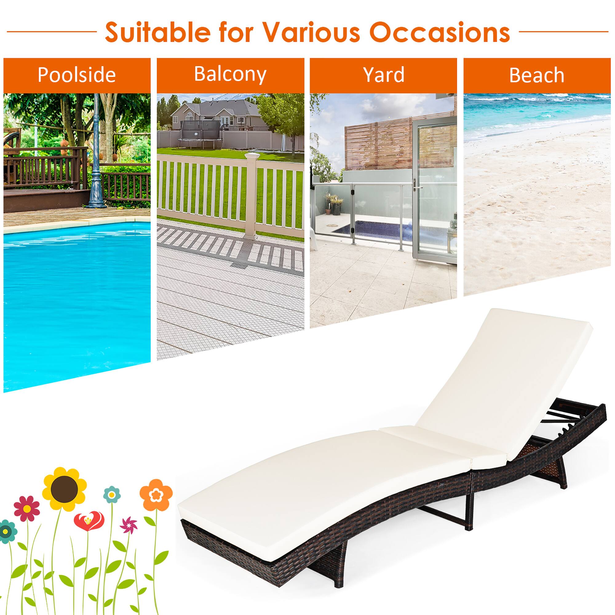Suitable for Various Occasions Poolside Balcony Yard Beach