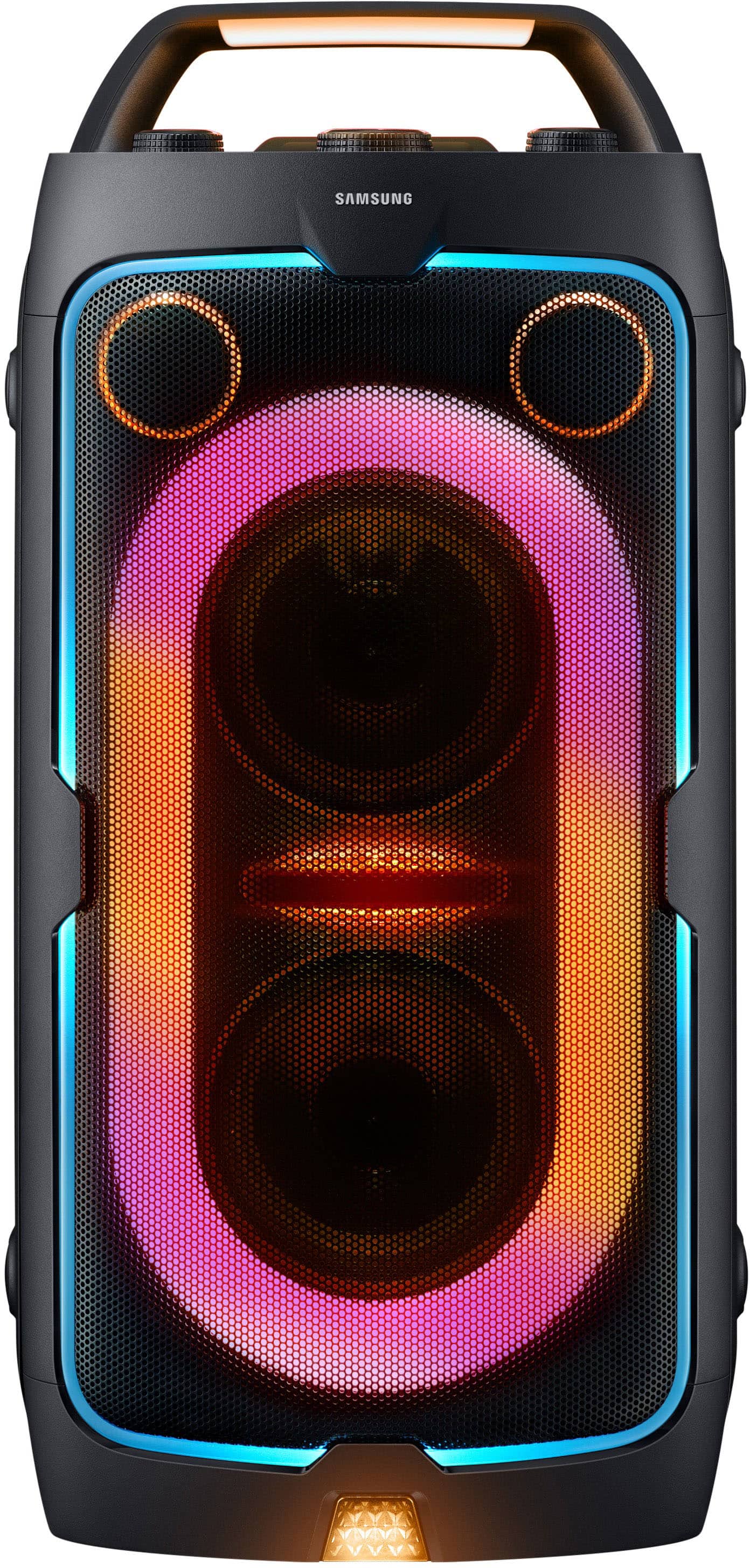 Samsung - MX-ST40F/ZA Sound Tower 160W Portable Party Speaker with Built In Battery - Black - Front_Zoom